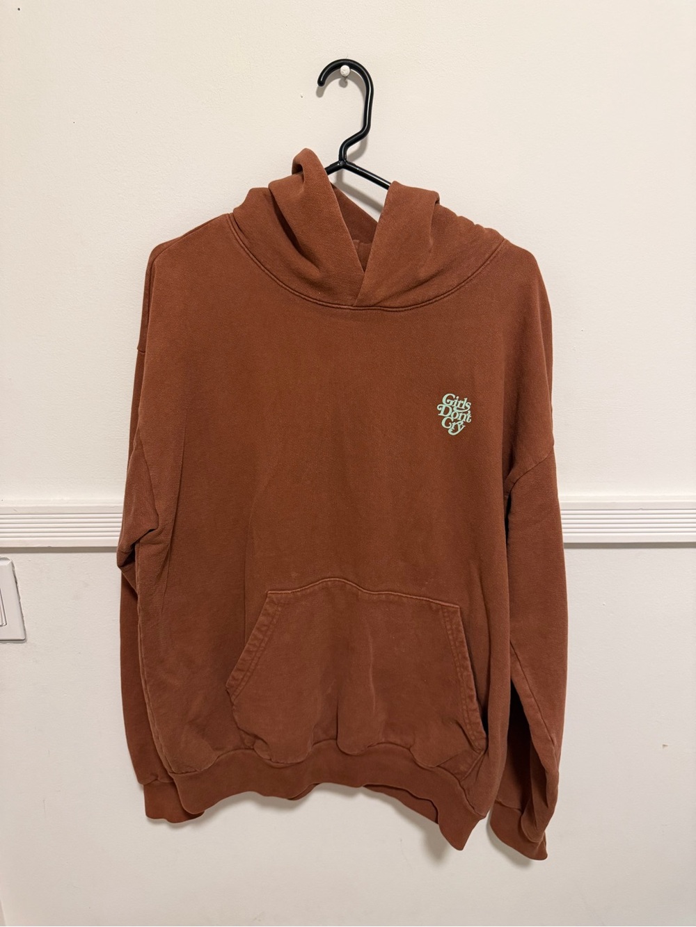 Human Made Rust Brown Pullover Hoodie with Small Chest Logo